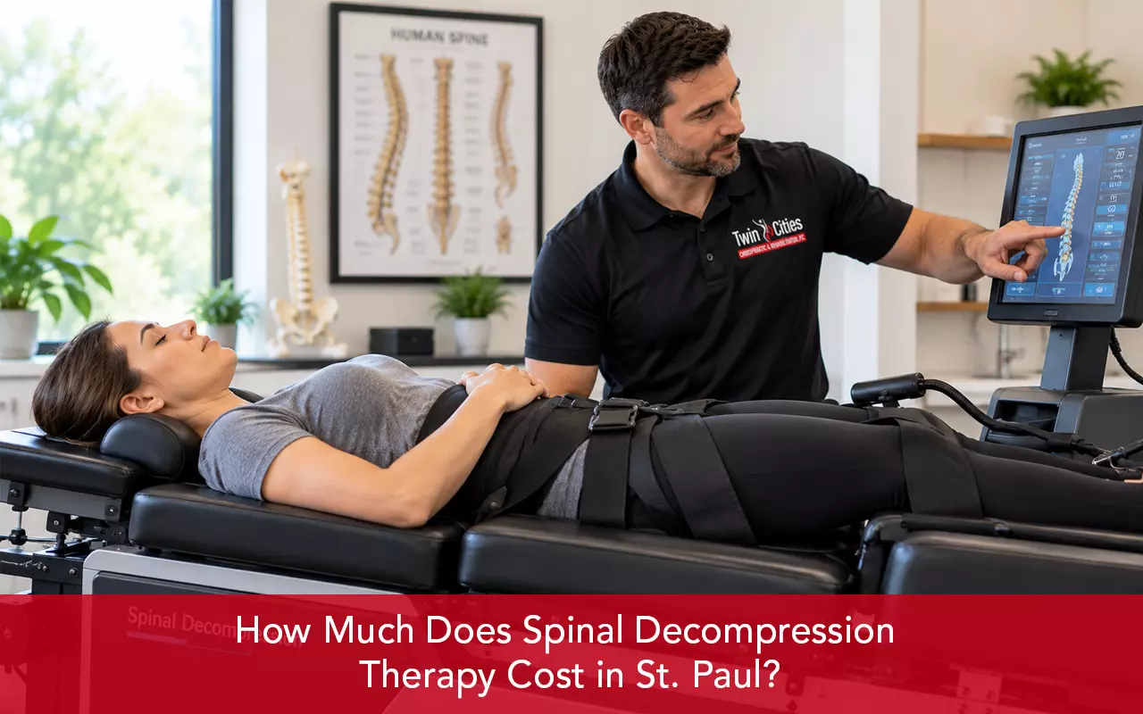 Spinal decompression therapy for back pain in St. Paul.